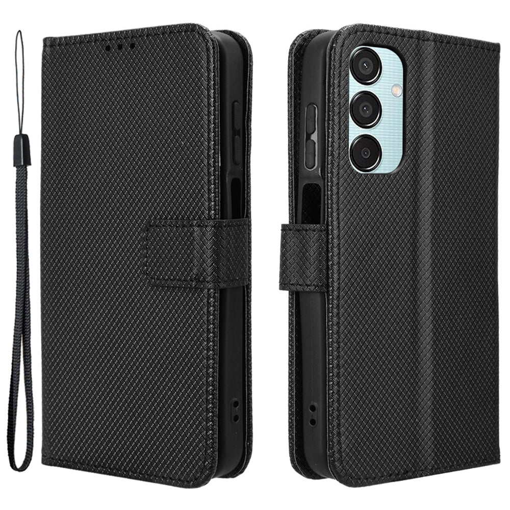 For Samsung Galaxy F15 5G / M15 5G Wallet Case Diamond Texture Leather Phone Cover For Samsung Galaxy F15 5G / M15 5G Wallet Case Diamond Texture Leather Phone Cover